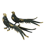 Статуэтка бронзовая синяя пара Фазаны Bronze Birds варинант исполнения - 1 | Loft Concept в Воронеже