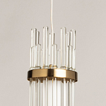 Подвесной светильник с цилиндром из прозрачных стеклянных трубок Nembus варинант исполнения - 9 | Loft Concept в Воронеже