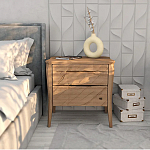 Тумба прикроватная из массива дуба с 2-мя ящиками Tasteful Furniture варинант исполнения - 2 | Loft Concept в Воронеже