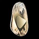 Бра овальное из стекла с золотым элементом Flow Texture  варинант исполнения - 3 | Loft Concept в Воронеже