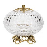 Конфетница из прозрачного рельефного стекла Eden Garden варинант исполнения - 1 | Loft Concept в Воронеже