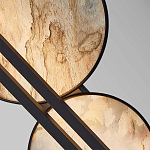 Бра из двух каменных дисков в металлической раме Constellation варинант исполнения - 3 | Loft Concept в Воронеже