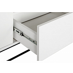 ТВ-тумба белая с  2-мя дверцами и ящиком Strict Lines варинант исполнения - 4 | Loft Concept в Воронеже