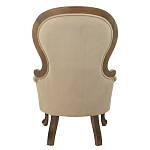 Кресло с мягкой обивкой из светло-коричневого велюра на 4-х деревянных ножках Evelyn Classical Armchair варинант исполнения - 2 | Loft Concept в Воронеже