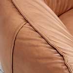 Трехместный диван с кожаной обивкой коричневый Coste Leather Sofa варинант исполнения - 6 | Loft Concept в Воронеже