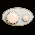 Бра овальной формы белого цвета с 2-мя лампами Lunar Pebbles варинант исполнения - 2 | Loft Concept в Воронеже