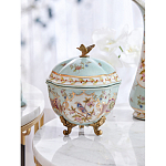 Шкатулка голубого цвета с цветочными орнаментами Blue Garden варинант исполнения - 7 | Loft Concept в Воронеже