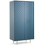 Шкаф двухдверный Scale Ornament Blue Wardrobe варинант исполнения - 2 | Loft Concept в Воронеже