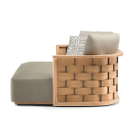 Дизайнерский уличный диван из массива дерева с плетеной спинкой PALINFRASCA Sofa варинант исполнения - 8 | Loft Concept в Воронеже