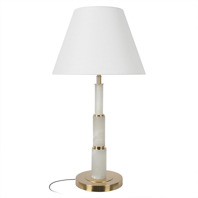 Настольная лампа с белым конусовидным абажуром More Tender Белый Бронза в Воронеже | Loft Concept 