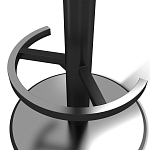 Барный стул вращающийся со спинкой и подлокотниками Douglas Rhombus Черный Велюр варинант исполнения - 5 | Loft Concept в Воронеже