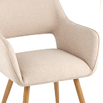 Стул в рогожке бежевого цвета NEASAN STOOL варинант исполнения - 6 | Loft Concept в Воронеже