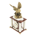Часы настольные из натурального камня с декором в виде орла Eagle Stone Clock варинант исполнения - 2 | Loft Concept в Воронеже