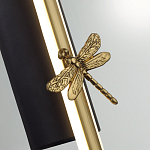 Бра с круглым плафоном из алебастра и бронзовой декоративной стрекозой 65 Alaris  варинант исполнения - 7 | Loft Concept в Воронеже