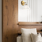 Бра с белым конусным плафоном из стекла Alora Mood варинант исполнения - 9 | Loft Concept в Воронеже