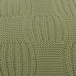 Подушка из хлопка рельефной вязки зеленого цвета Eden Line варинант исполнения - 3 | Loft Concept в Воронеже