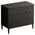 Комод с 3 ящиками Blues Black варинант исполнения - 1 | Loft Concept в Воронеже