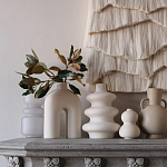 Светло-Бежевое Панно из нитей White Landscape Wall Hanging варинант исполнения - 2 | Loft Concept в Воронеже