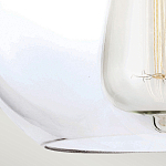 Подвесной светильник цвета никель с прозрачным стеклянным плафоном на цепи Feiss варинант исполнения - 10 | Loft Concept в Воронеже