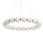 Люстра круглая с матовыми белыми шарами PEARLS Suspension варинант исполнения - 1 | Loft Concept в Воронеже