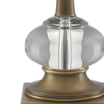 Настольная лампа с хрустальным шаром на корпусе и высоким тканевым абажуром Prism Rod варинант исполнения - 1 | Loft Concept в Воронеже