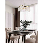 Люстра подвесная волнистой формы с хрустальными подвесками Ludivine Lighting варинант исполнения - 5 | Loft Concept в Воронеже