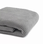 Плед из хлопка серого цвета Waffle Comfort варинант исполнения - 2 | Loft Concept в Воронеже