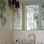 Обои ручная роспись Silk Tree Original colourway on White Metal gilded paper варинант исполнения - 3 | Loft Concept в Воронеже