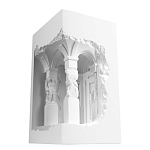 Встраиваемый в стену гипсовый светильник под покраску с колоннами и арками в античном стиле Antiquity Athena варинант исполнения - 6 | Loft Concept в Воронеже