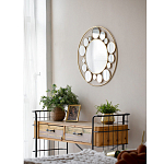 Зеркало настенное с круглыми зеркальными вставками Modern Mirror Space варинант исполнения - 2 | Loft Concept в Воронеже