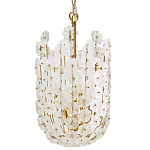 Подвесной светильник декорированный цветами из стекла Lightness of Flowers варинант исполнения - 1 | Loft Concept в Воронеже