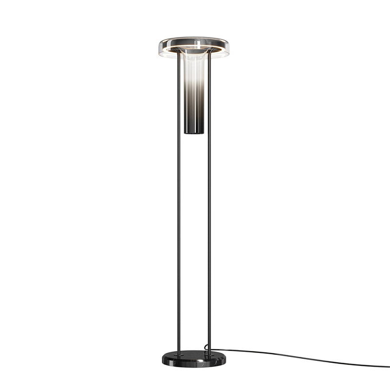 Напольный торшер светодионый Ikebana Black 3000К 24Вт Черный Дымчатый (Smoke) в Воронеже | Loft Concept 