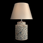 Настольная лампа цилиндрическая с цветочной росписью Lamp Flower Painting варинант исполнения - 3 | Loft Concept в Воронеже