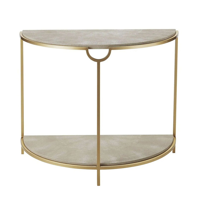 Консоль полукруглая с 2-мя полками Semicircular Console Бежевый Золотой Серый Серебряный Консоль полукруглая с 2-мя полками Semicircular Console Бежевый Золотой Серый Серебряный в Воронеже | Loft Concept