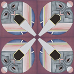 Плитка дизайнерская с узором Маска варинант исполнения - 3 | Loft Concept в Воронеже