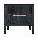 Прикроватная Тумбочка Primo с двумя ящиками Черный дуб варинант исполнения - 1 | Loft Concept в Воронеже