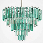 Дизайнерская люстра AQUA Blue Lagoon бирюзовое стекло несколько ярусов варинант исполнения - 1 | Loft Concept в Воронеже