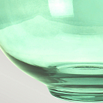 Настольная лампа с шарообразным прозрачным основанием из цветного переработанного стекла и белым цилиндрическим абажуром Elstead Lighting варинант исполнения - 5 | Loft Concept в Воронеже