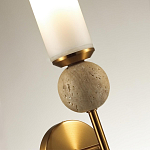 Бра с цилиндрическим матовым плафоном и шаром из камня на металлическом основании Orb Essence варинант исполнения - 10 | Loft Concept в Воронеже