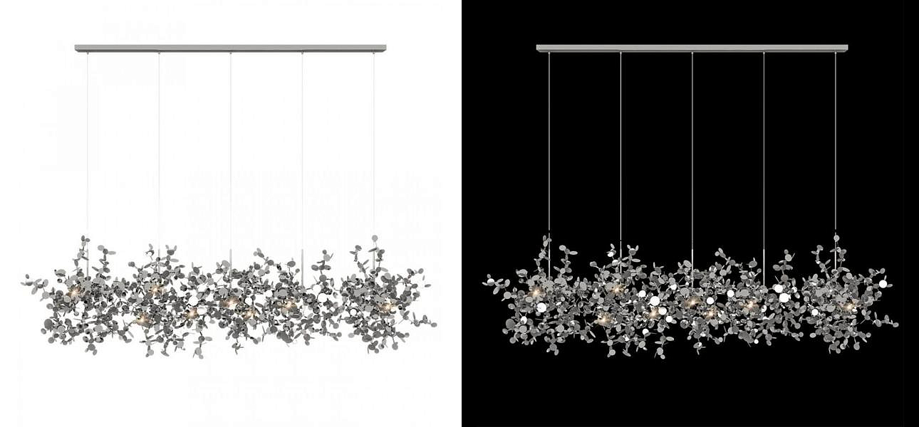 Люстра Terzani Argent Suspension Linear Silver длина 150 см Люстра Terzani Argent Suspension Linear Silver длина 150 см - Loft-Concept в Воронеже