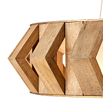 Люстра круглая из толстых деревянных реек Wooden Slats варинант исполнения - 2 | Loft Concept в Воронеже