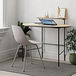 Стол письменный овальной формы с полкой LOUB WORKING TABLE BLACK OAK варинант исполнения - 3 | Loft Concept в Воронеже