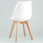 Стул с основой из пластика и мягким сиденьем Arvika White варинант исполнения - 4 | Loft Concept в Воронеже