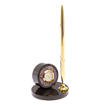 Часы настольные с ручкой из натурального камня Stone Clock варинант исполнения - 5 | Loft Concept в Воронеже