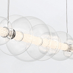 Подвесной светильник линейный с прозрачными стеклянными шарами разного диаметра Eurofase варинант исполнения - 8 | Loft Concept в Воронеже