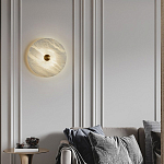 Бра в форме диска из натурального камня с декоративным центральным элеменом Cryptocrystalline Stone варинант исполнения - 4 | Loft Concept в Воронеже