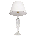 Настольная лампа хрустальная с белым абажуром Diamond Facets варинант исполнения - 2 | Loft Concept в Воронеже