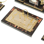 Настольный письменный набор из яшмы и долерита с декором в виде коня Manager Organizer варинант исполнения - 5 | Loft Concept в Воронеже