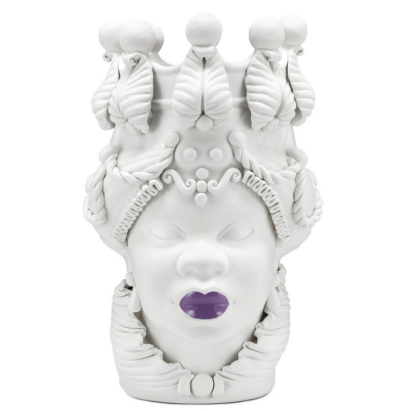 Ваза Vase Moro Lady Big Lipstick Белый Фиолетовый в Воронеже | Loft Concept 