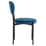 Стул с круглым сиденьем на металлическом основании ALFIE CHAIR Blue варинант исполнения - 5 | Loft Concept в Воронеже